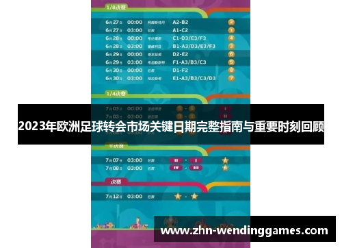 2023年欧洲足球转会市场关键日期完整指南与重要时刻回顾