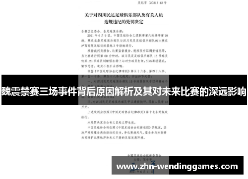 魏震禁赛三场事件背后原因解析及其对未来比赛的深远影响